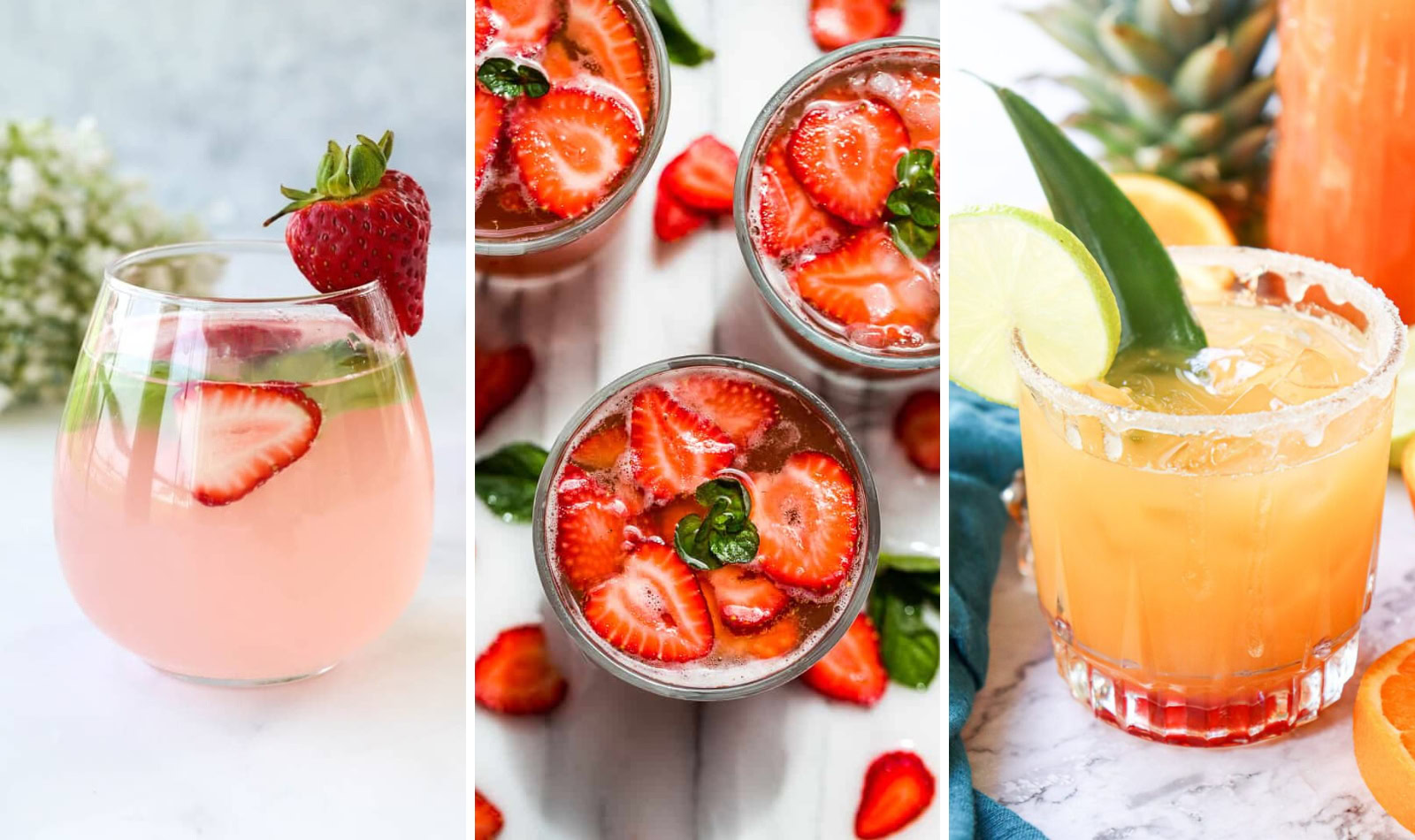 a collection of summer mocktails