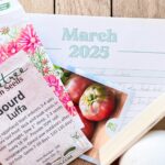 march calendar with seed packets