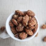 a cupful of traditional brown sugar candied almonds